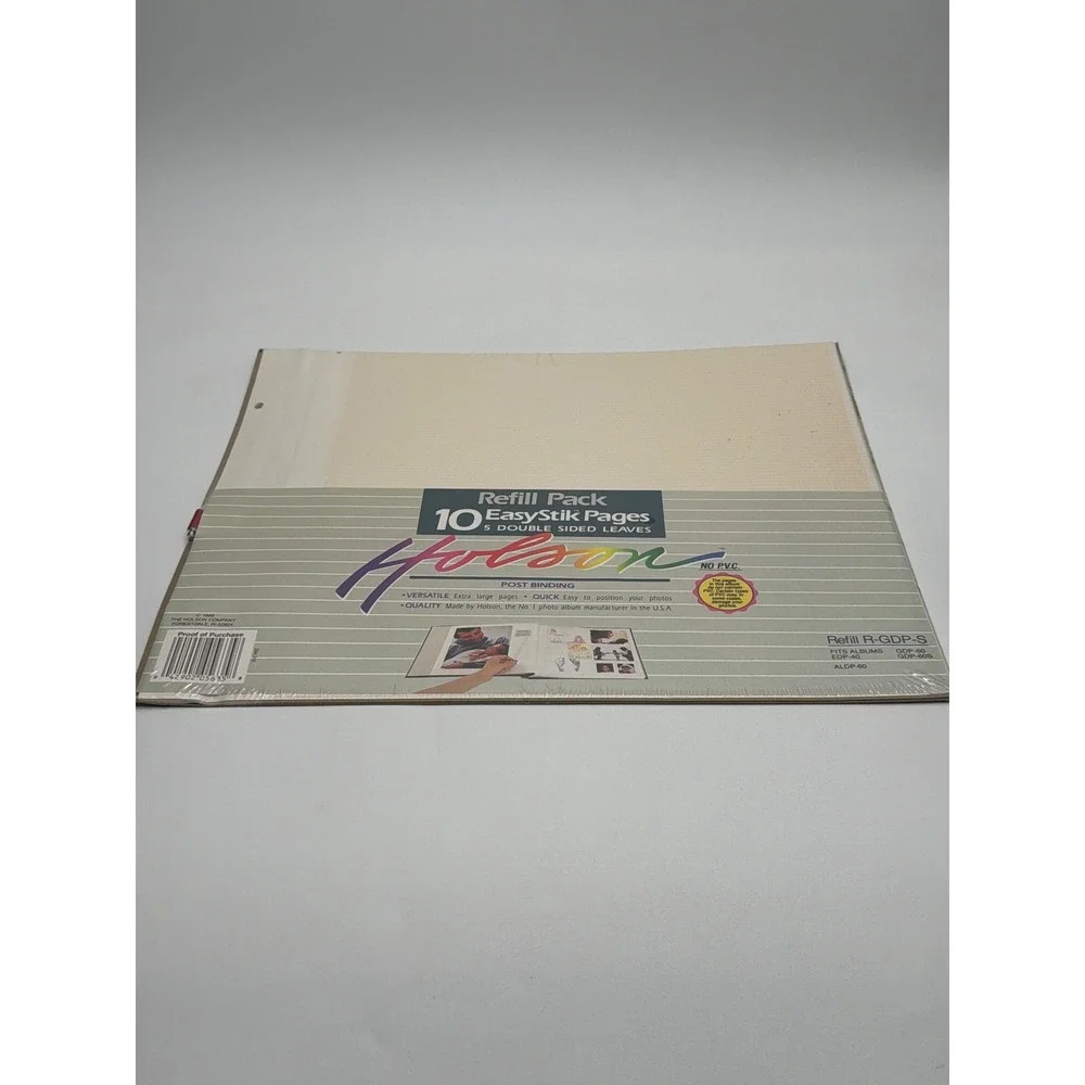 Holson EasyStik 10 Page Refill Pack R-GDP-S Vintage 1988 Photo Album Pages USA